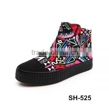 Wholesale casual shoes for women,new women canvas shoes 2015 graffiti pattern