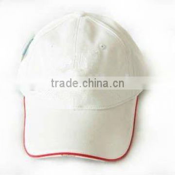 65% Cotton And Polyester Golf Cap White