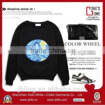 Custom cotton ladies sweatshirts crewneck