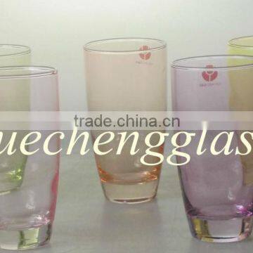 Handmade spray colored highball glass water glass wholesale