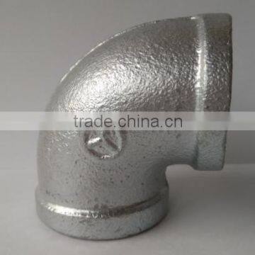 hot dipped malleable iron pipe fittings 90 degree elbow