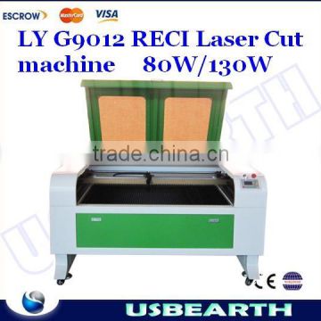 LY G9012 Water cooled RECI Laser cutting machine for industrial use 80W/130W optional ,can Separation of cutting up to 256 color                        
                                                Quality Choice