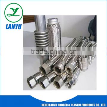 Flanged PTFE stainless steel flexible braided wire metal hose