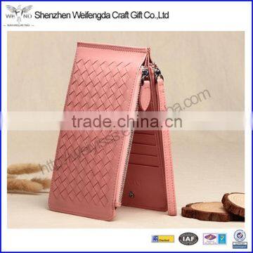 Korea style women leather pink wallet credit card holder                        
                                                Quality Choice