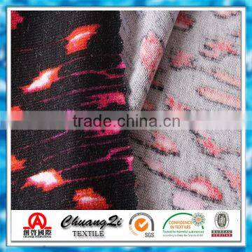 High Quality Textile Digital Printed Kniting Weft Spandex Viscose Fabric photo-6