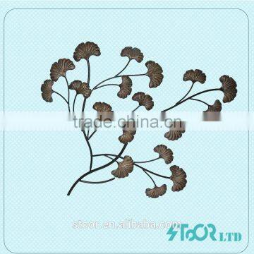 Modern tree metal leaves wall art decoration