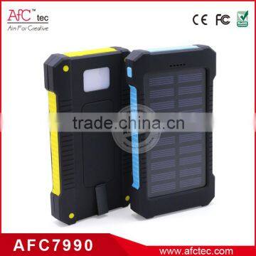 8000mAh Led Light Double USB Solar Charger Waterproof for Mobile Phone photo-3