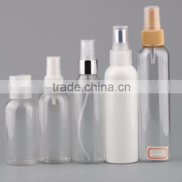 30ml-150ml plastic PET bottles with 20mm 24mm mist sprayer pump for cosmetic