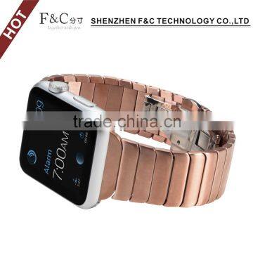 42mm Stainless Steel for iWatch Band Strap for Apple watch, Polishing Metal Watchband with Butterfly Buckle & Quality Connector