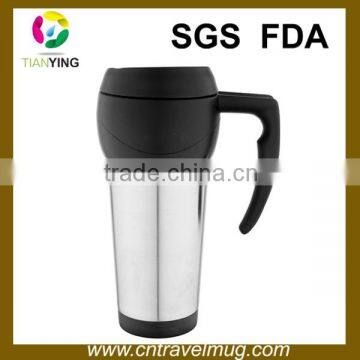 big size insulated stainless steel thermal coffee mug with handle