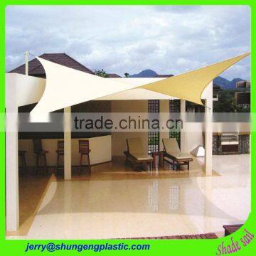 garden usage hdpe triangle shape sun shade sail