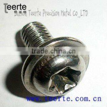 Six-lobe driver machine screw flat head