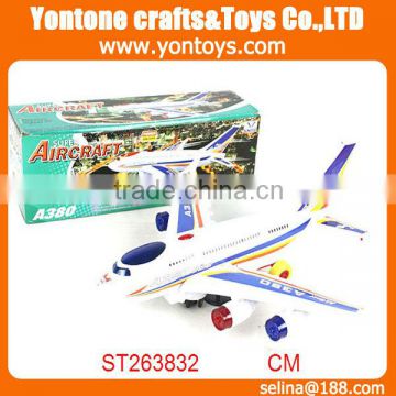 bump and go action toys A380 airplane with sound