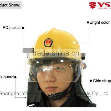 YSE brand firemen retardant helmet with chin strap