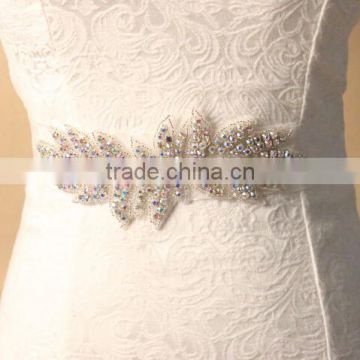 Delicate Shiny Leaf Bridal Veil Waist Chain