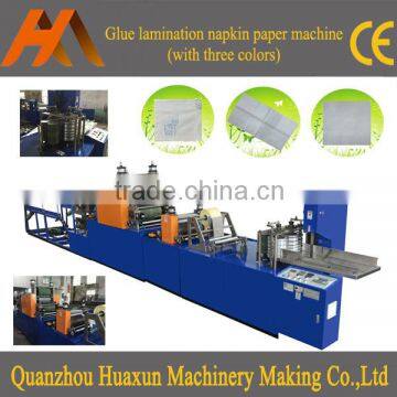 Color printing napkin tissue lamination interfold serviette paper convert machine