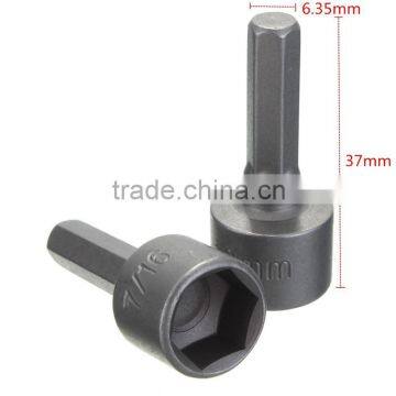 14pcs/set Power Nut Driver Drill Bit SAE Metric Socket Bits Wrench Screw 1/4 Inch Hex Shank Quick-Change Screwdrivers Nutdriver photo-2