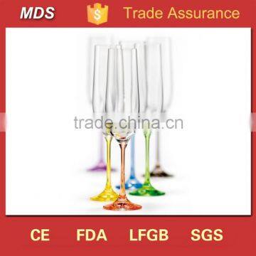 Bohemian colored stem wholesale champagne glass