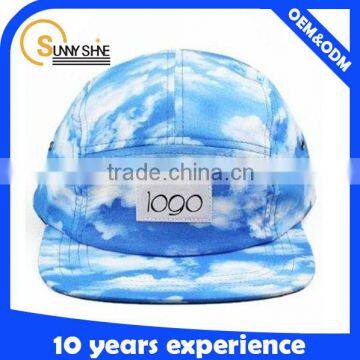 New Fashion OEM ODM Factory Price 5 Pnale Hats Custom Print Floral 5 Pnel Caps