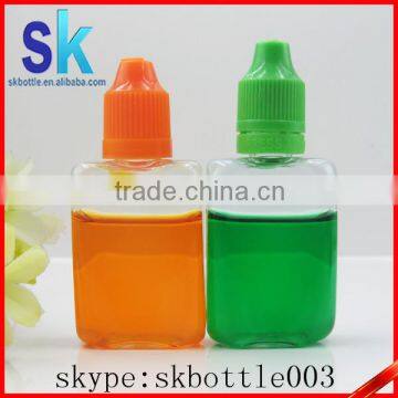 Sqaure Pet Dropper Bottle 30 Ml, Rectangle PET e Liquid Dropper Bottle 30ml, Various E-liquid Bottle Dropper