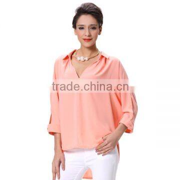 New Fashion Batwing Sleeve Chiffon Top For Girls In 2016 photo-2