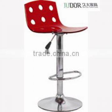 Red design Acrylic high bar stool swivel K-1223