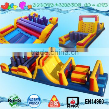 50ft long cheap kids obstacle course inflatable equipment for fun