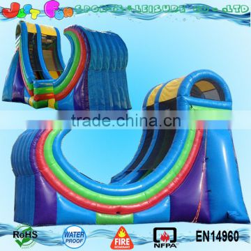 21' tall giant deluxe inflatable rampage wet/dry slide for sale