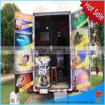 Mobile kitchen truck 6d cinema amusement park rides