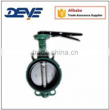 250PSI Green Color Wafer SS304 SS316 Disc Butterfly Valve Soft Seat