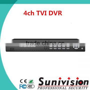 CCTV 4ch H.264 TVI DVR Supporting 1ch audio in/out