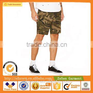 2016 New Wholesale Stylish Mens Cargo Camo Printed Cotton Shorts For Men