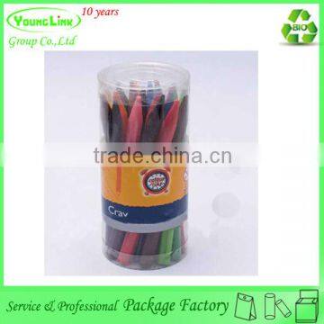 Transparent plastic cylinder crayon packaging box                        
                                                Quality Choice