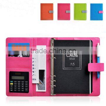 B5 faux leather cover calculator with notebook organizer                        
                                                Quality Choice