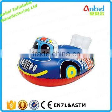 Lovely Cartoon Police Car Baby Learn to Swim Inflatable Float Rider with Backrest