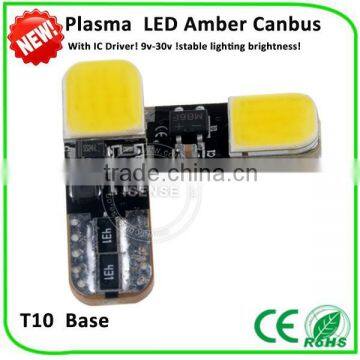 guangzhou factory price Light emmitting plasma 160mA W5W 168 194 car parts wholesale led car light t10 cob canbus