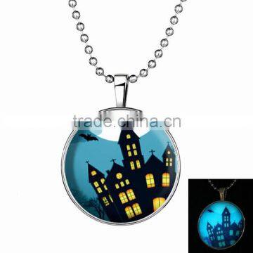 New noctilucent pendant design for men women Halloween tower necklace