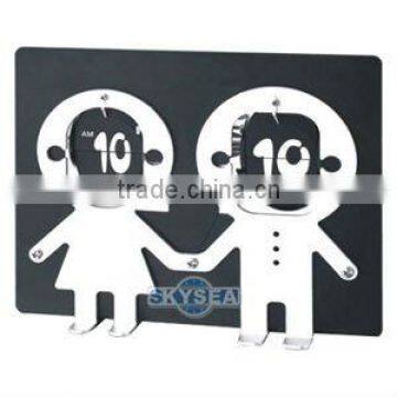 Boy and Girl Flip Clock