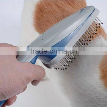 Pet grooming dog ionic cleaning brush with 9v battery