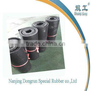 Glossy black cloth rubber sheet