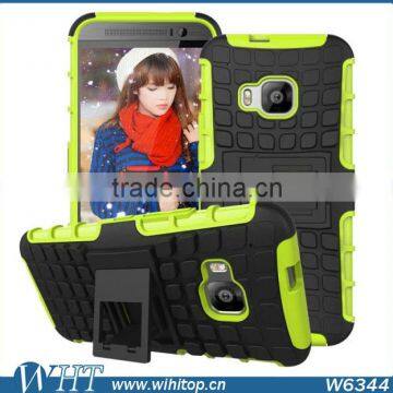 Silicone+ PC Orange Shockproof Case for HTC One M9, With Stand Function photo-4