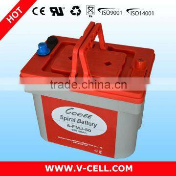 6-FMJ-50 Pure lead Spiral battery 12v50ah