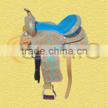 CE-740369 Leather Western Saddle