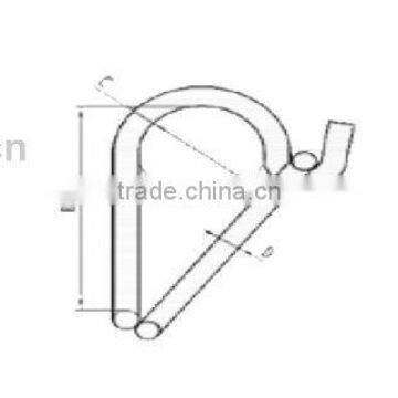 WH110 Swan Hook single J Hook with tube for truck tie down