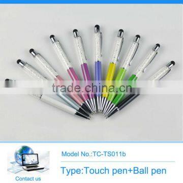 Popular crystal touch pen with logo TC-TS011