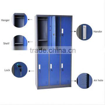 China Factory Custom-made Different Color 2 Tiers Clothes Wardrobe 6 Door Changing Room Locker photo-4