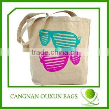 long handle print organic cotton beach bag