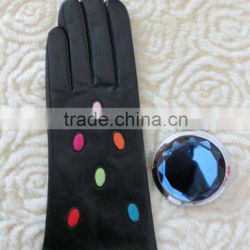 charming colorful super leather gloves goatskin gloves