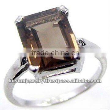 WHOLESALE SILVER JEWELRY,fashion SmokY TOPAZ rings