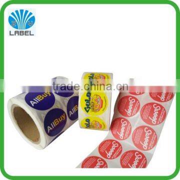 Colorful printing adhesive labels , waterproof logo label with glossy lamination